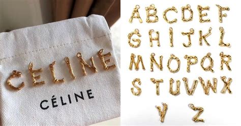 celine alphabet necklace replica au|The $45 Celine letter necklace dupe on Amazon you simply must .